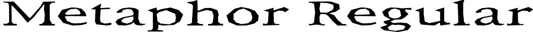 Metaphor Regular font - Metaphor.ttf