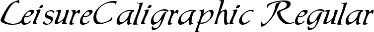 LeisureCaligraphic Regular font - LEISURC.ttf