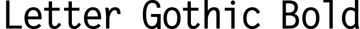 Letter Gothic Bold font - LETR65W.TTF
