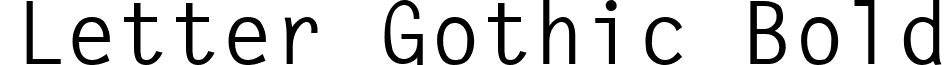 Letter Gothic Bold font - Letter Gothic Bold.ttf