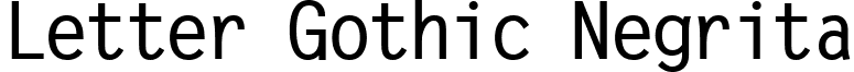 Letter Gothic Negrita font - Letter Gothic Negrita.ttf