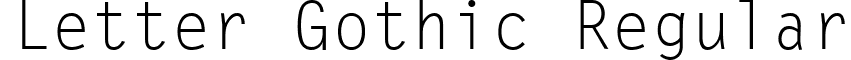 Letter Gothic Regular font - LetterGothic.ttf
