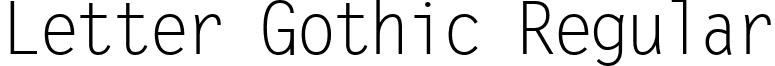 Letter Gothic Regular font - LETR45W.TTF