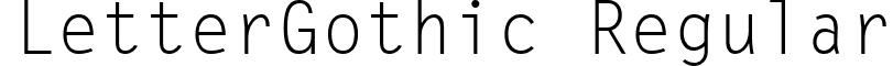 LetterGothic Regular font - letrg.ttf