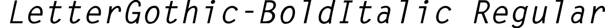 LetterGothic-BoldItalic Regular font - letterg1.ttf