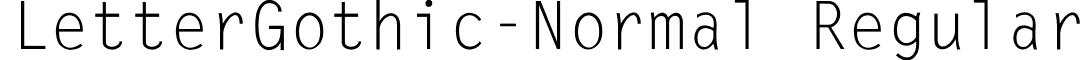 LetterGothic-Normal Regular font - letterg3.ttf