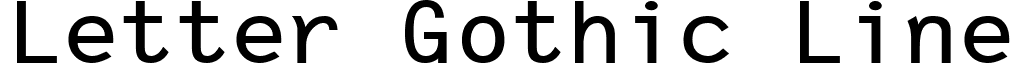 Letter Gothic Line font - letgothl.ttf