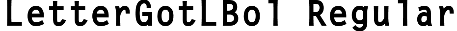 LetterGotLBol Regular font - LetterGotLBol.ttf