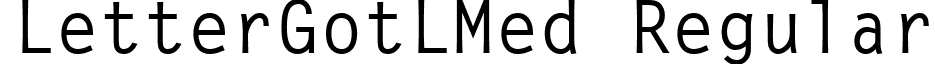 LetterGotLMed Regular font - LetterGotLMed.ttf