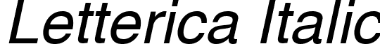Letterica Italic font - LETTERI.ttf