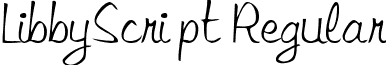 LibbyScript Regular font - libbysc1.ttf