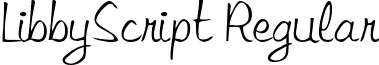 LibbyScript Regular font - LibbyScript.ttf