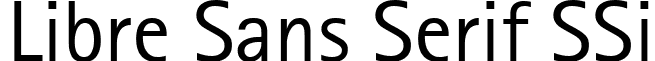 Libre Sans Serif SSi font - LibreSansSerifSSi.ttf