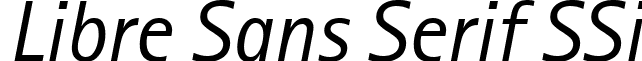 Libre Sans Serif SSi font - LibreSansSerifSSiItalic.ttf