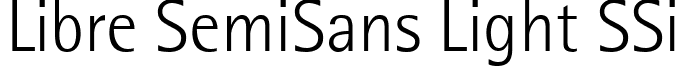 Libre SemiSans Light SSi font - LibreSemiSansLightSSiLight.ttf