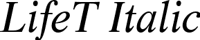 LifeT Italic font - LifeTItalic.ttf