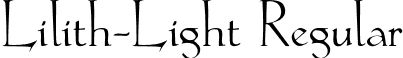 Lilith-Light Regular font - LILITH.ttf