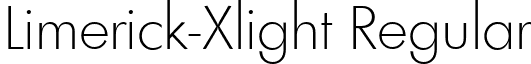 Limerick-Xlight Regular font - Limerick-Xlight.ttf