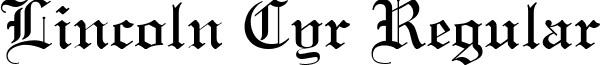 Lincoln Cyr Regular font - LINCC.ttf