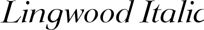 Lingwood Italic font - LingwoodItalic.ttf