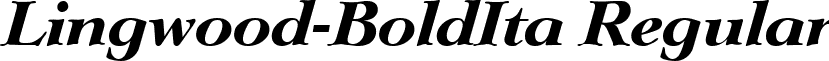 Lingwood-BoldIta Regular font - Lingwood-BoldIta.ttf