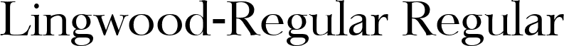 Lingwood-Regular Regular font - Lingwood-Regular.ttf