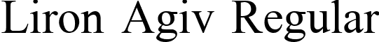 Liron Agiv Regular font - Lironagiv.ttf