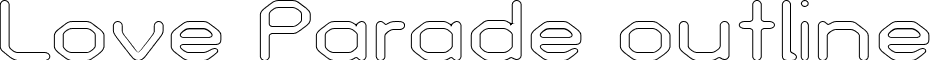 Love Parade outline font - LoveParadeoutlineBold.ttf