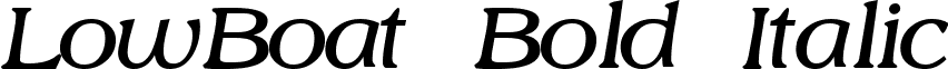 LowBoat Bold Italic font - LOWBOTBI.ttf