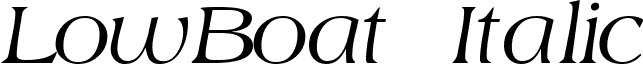 LowBoat Italic font - LOWBOTI.ttf