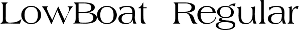 LowBoat Regular font - LOWBOT.ttf