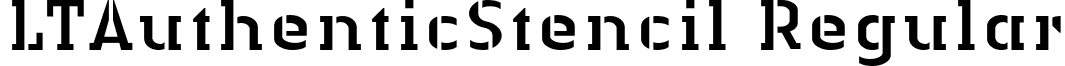 LTAuthenticStencil Regular font - LinotypeAuthenticStencilRegular.ttf