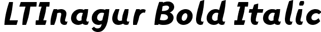 LTInagur Bold Italic font - LinotypeInagurBoldItalic.ttf