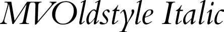 MVOldstyle Italic font - MVOldstyleItalic.ttf