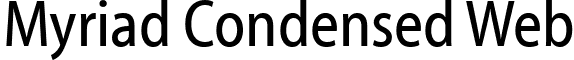 Myriad Condensed Web font - MyriadCondensedWeb.ttf