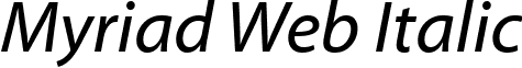 Myriad Web Italic font - MyriadWebItalic.ttf
