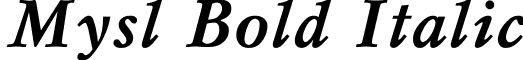 Mysl Bold Italic font - MYSL-BO1.ttf