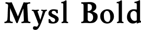 Mysl Bold font - Mysl Bold.ttf