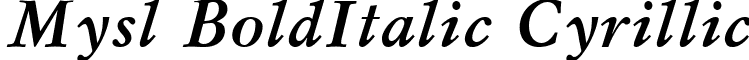 Mysl BoldItalic Cyrillic font - MSL4.ttf