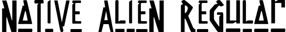 Native Alien Regular font - NativeAlien.ttf