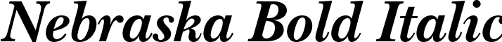 Nebraska Bold Italic font - NebraskaBoldItalic.ttf