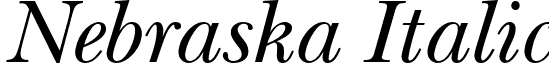 Nebraska Italic font - NebraskaItalic.ttf