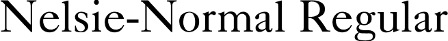 Nelsie-Normal Regular font - nelsien.ttf