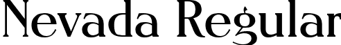 Nevada Regular font - NevadaRegular.ttf