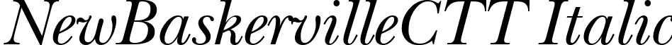 NewBaskervilleCTT Italic font - NewBaskervilleCTT Italic.ttf