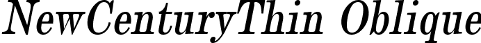 NewCenturyThin Oblique font - NewCenturyThinOblique.ttf