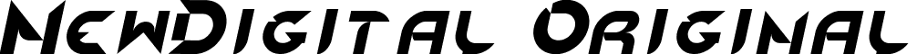 NewDigital Original font - NewDigitalItalic.ttf