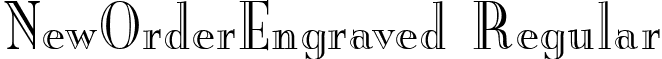 NewOrderEngraved Regular font - NewOrderEngraved.ttf