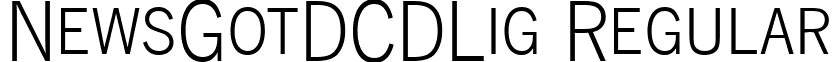 NewsGotDCDLig Regular font - NewsGotDCDLig.ttf