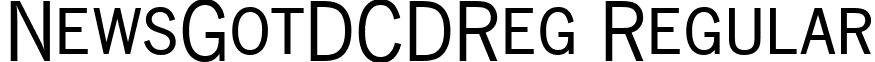 NewsGotDCDReg Regular font - NewsGotDCDReg.ttf